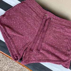 small maroon athletic works shorts